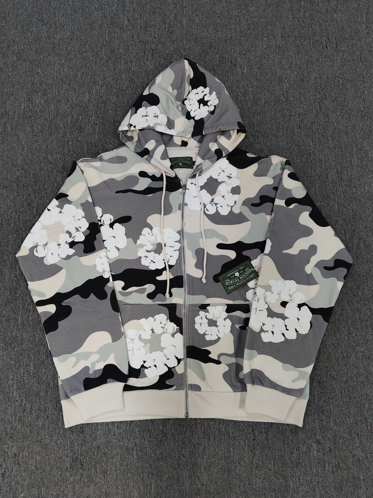 Grey Camo Denim💧 Hoodie